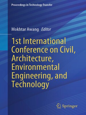 cover image of 1st International Conference on Civil, Architecture, Environmental Engineering, and Technology
